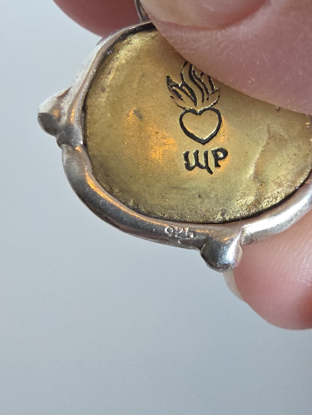 Waxing Poetic Sterling Silver Brass Voyager Insignia Charm "H" Monogram Initial - Picture 3 of 4